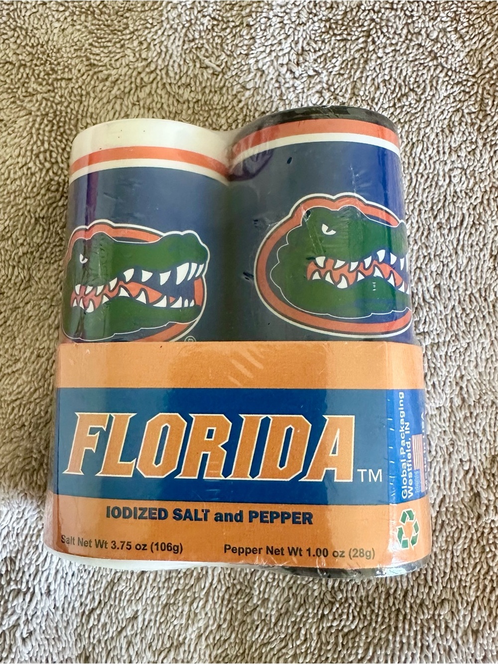 Florida Gators Salt and Pepper Shakers New Sealed NCAA Tailgate College Football